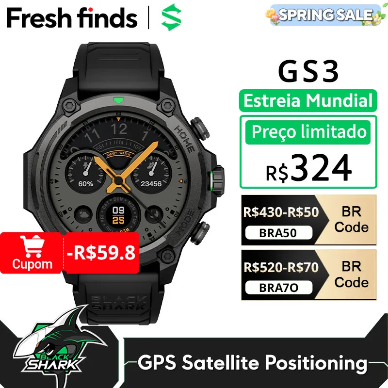 [Estreia Mundial] Blackshark Gs3 Smart Watch Verso Global 1.43